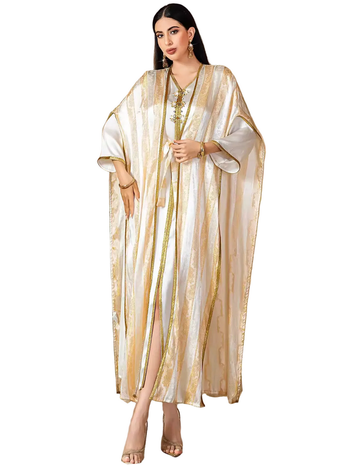 Long off-shoulder velvet dress with side slit – MIDNIGHT