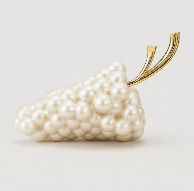 pearl cluster clutch with sculpted gold handle – PERLÉA