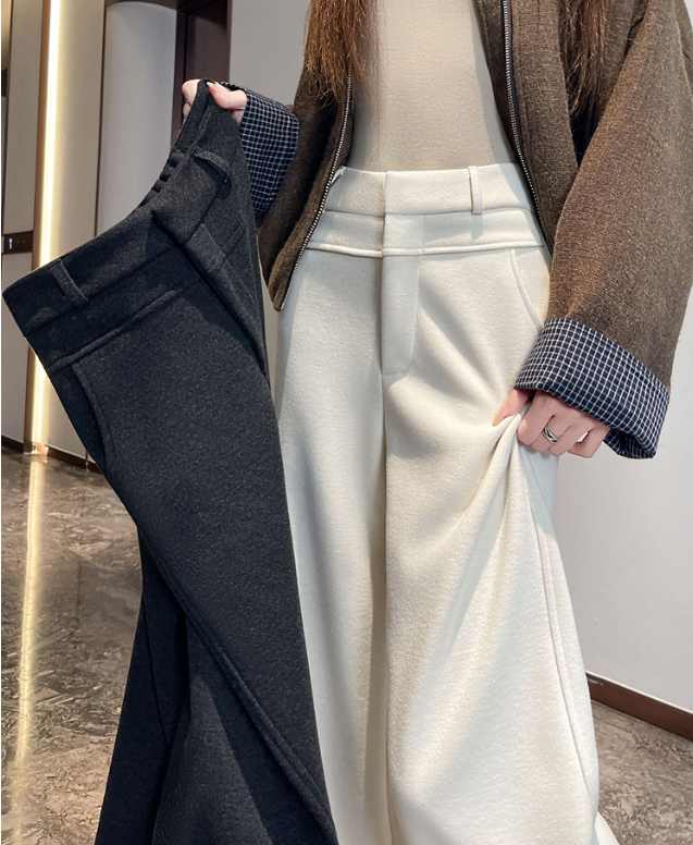 tailored high-waist wide-leg trousers with front crease – ALBA