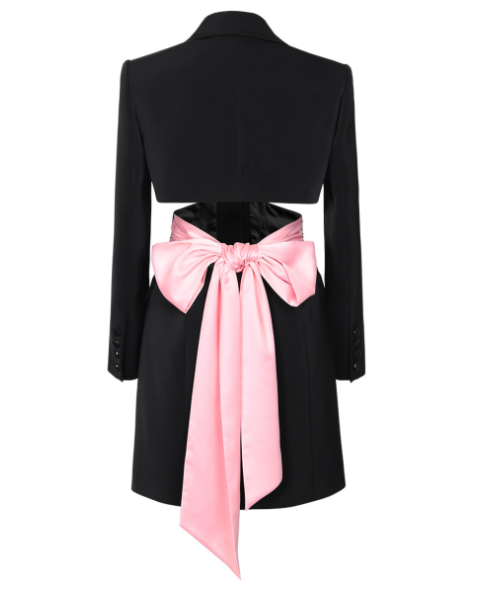 cut-out bow-back blazer dress – ROSÉ