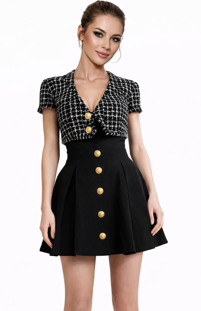 high-waist button-front skirt – AURÉLIE