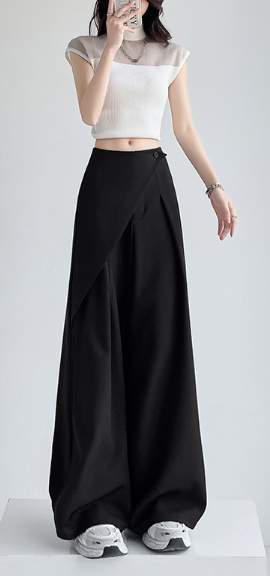 wrap-front wide-leg trousers – VERA