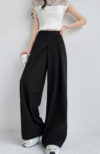 wrap-front wide-leg trousers – VERA