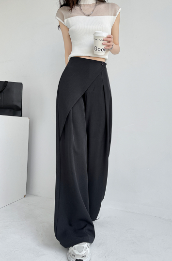 wrap-front wide-leg trousers – VERA