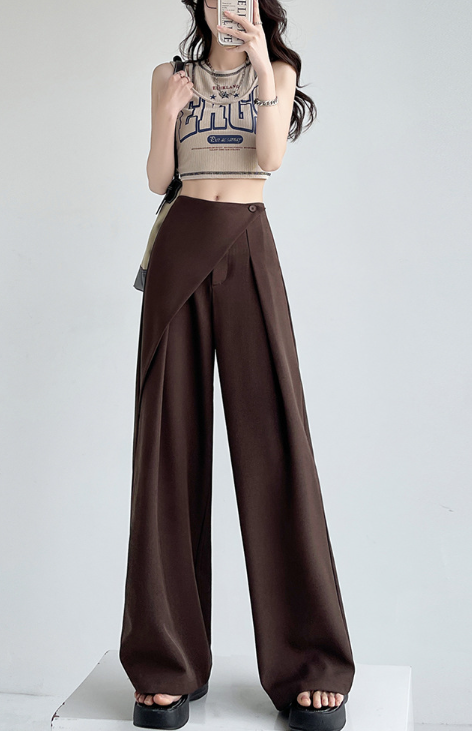 wrap-front wide-leg trousers – VERA