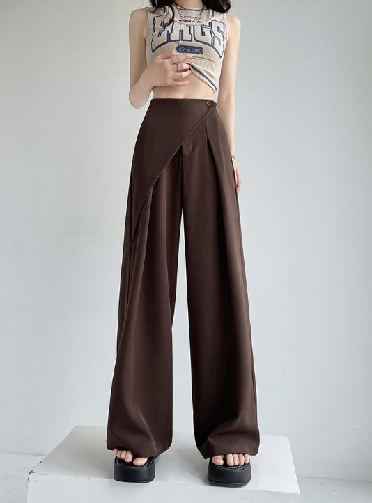wrap-front wide-leg trousers – VERA