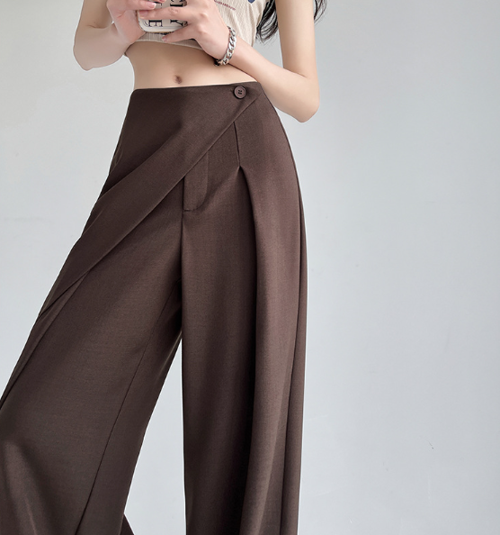 wrap-front wide-leg trousers – VERA