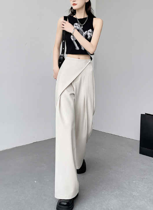 wrap-front wide-leg trousers – VERA