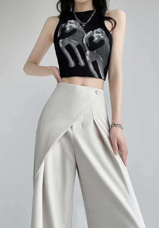 wrap-front wide-leg trousers – VERA