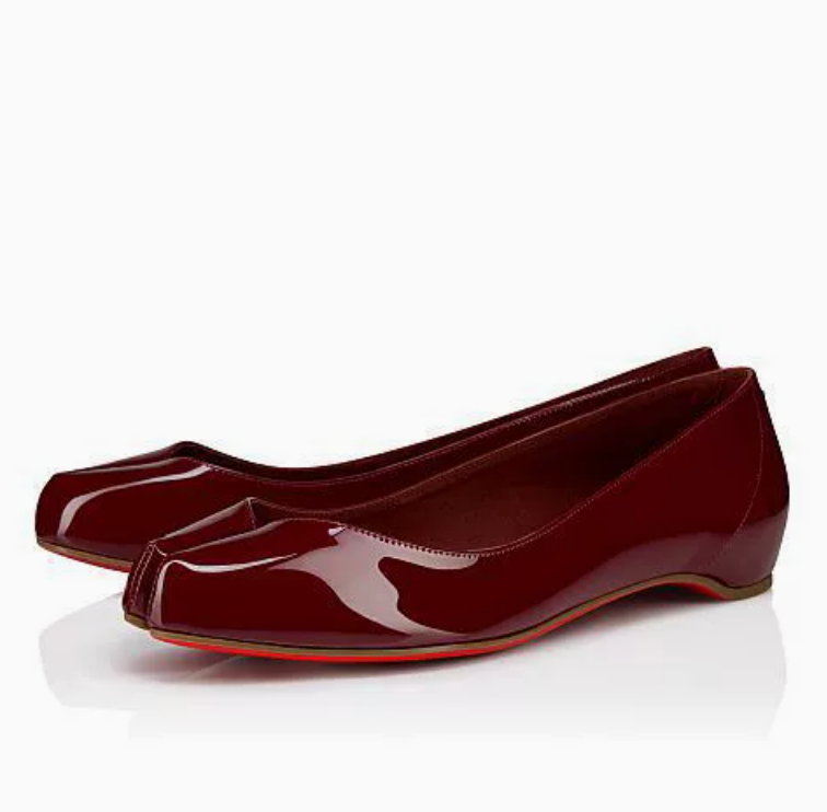 Patent Square-Toe Ballet Flats - Merovia