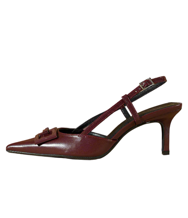 pointed slingback pumps with buckle strap - CIDRADU