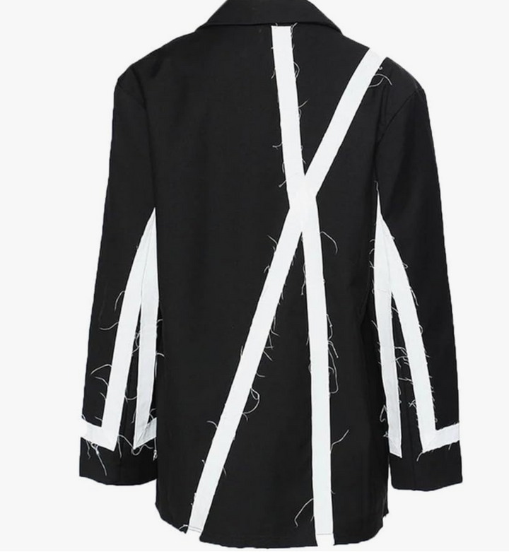 deconstructed contrast tape blazer – REBEL