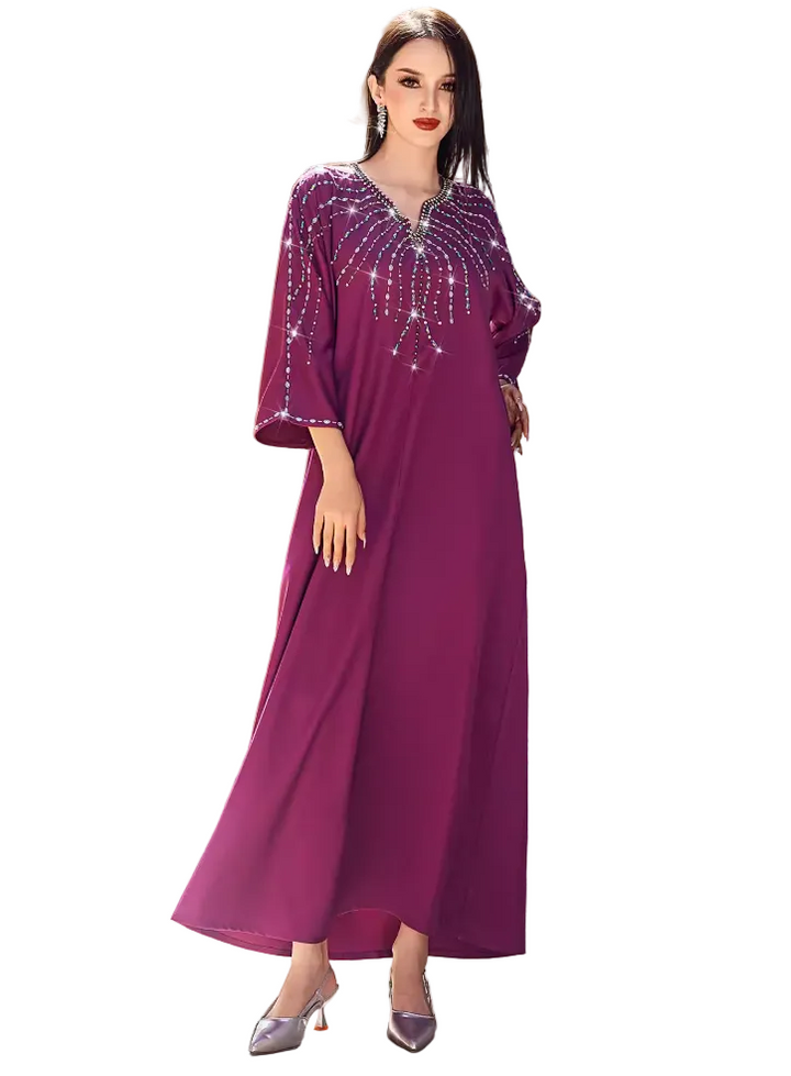 embellished flowing maxi kaftan dress – AMARA