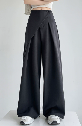 wrap-front wide-leg trousers – VERA