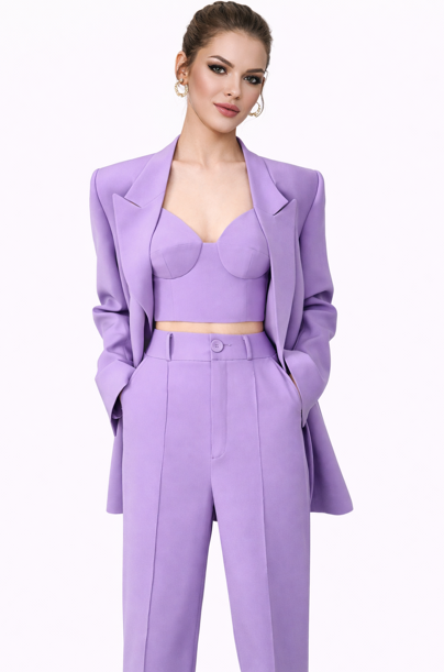 three-piece tailored suit set – LILAC