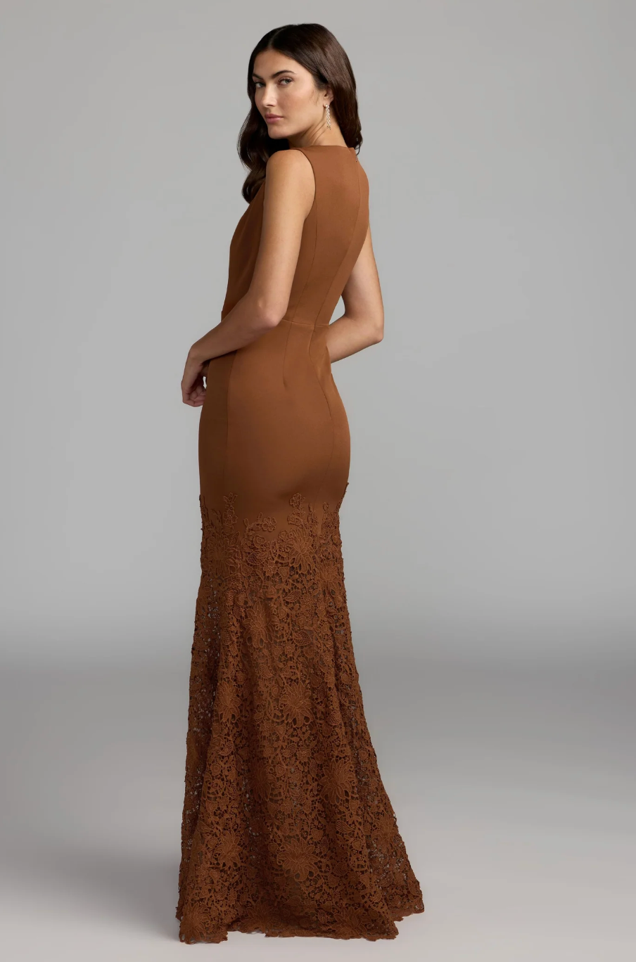 Lace Hem Mermaid Maxi Dress - Aurelia