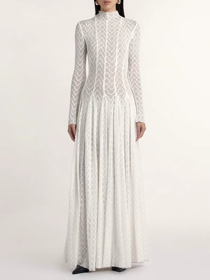 Haut à manches évasées plissées et ensemble jupe longue avec ceinture à la taille – Rosiny 