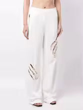 Geplooide top met uitlopende mouwen en maxi-rok set met tailleband – Rosiny 