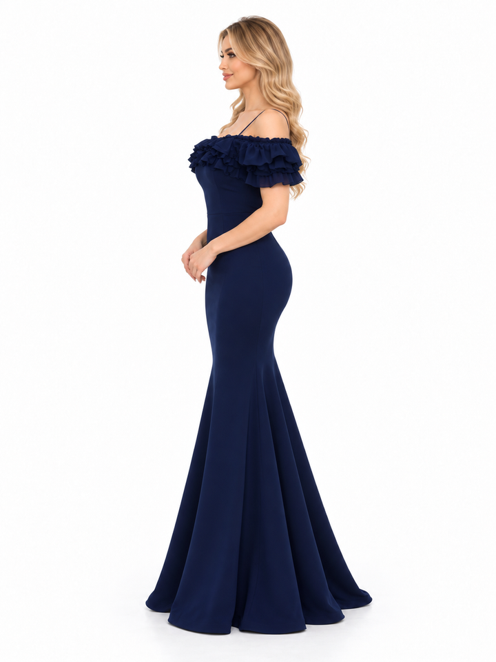 Ruffled Off-Shoulder Mermaid - Navira