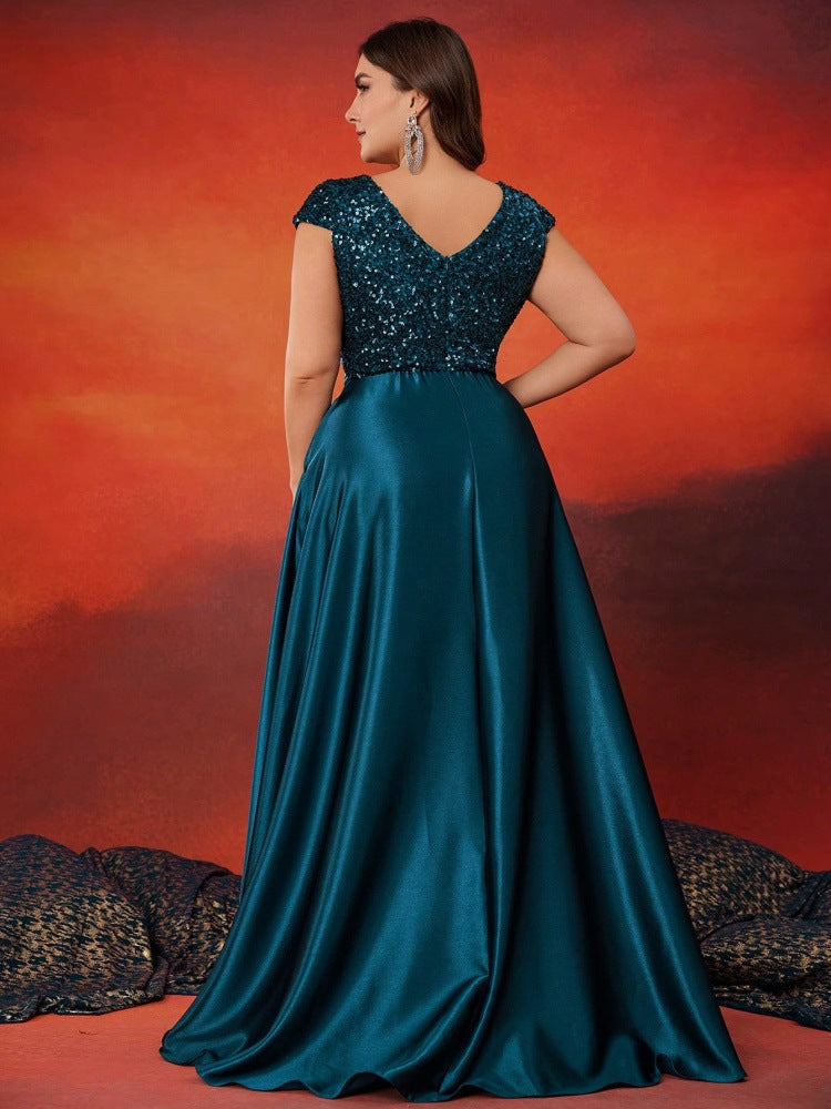 褶皱喇叭袖上衣和高腰裙套装，配腰带 – Rosiny 