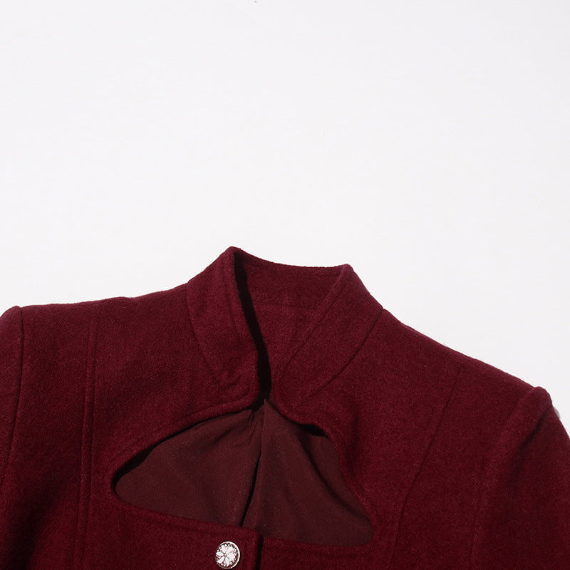 Plissiertes Oberteil mit ausgestellten Ärmeln und Maxirock-Set mit Taillengürtel – Rosiny 