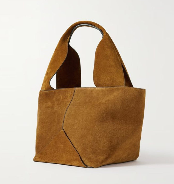 oversized geometric tote bag with sculpted handles – NOTIVA