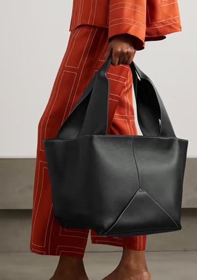 oversized geometric tote bag with sculpted handles – NOTIVA