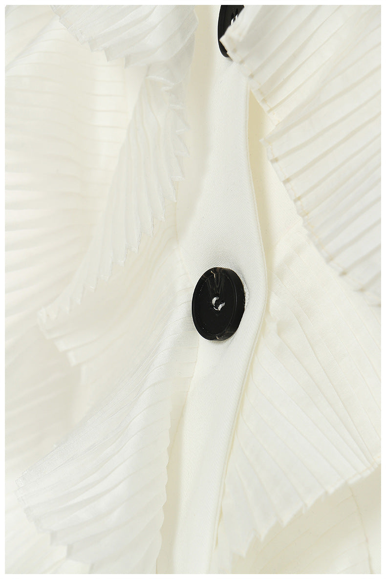 tailored blazer with cascading ruffle detailing – SEBRENA