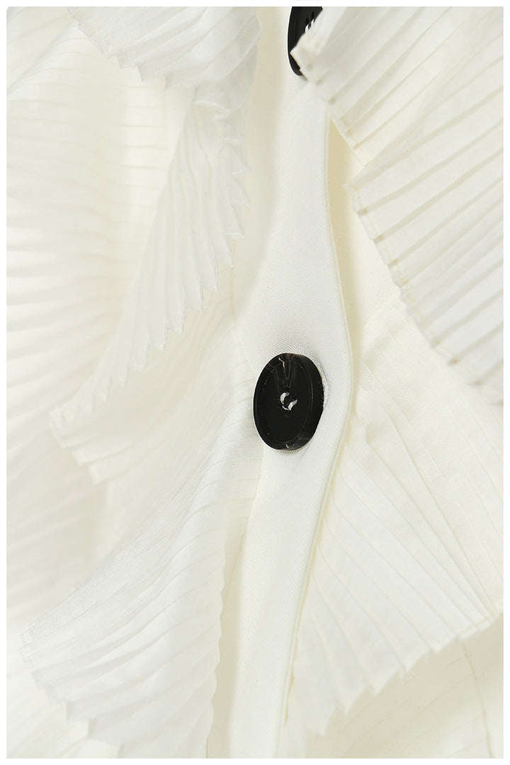 tailored blazer with cascading ruffle detailing – SEBRENA