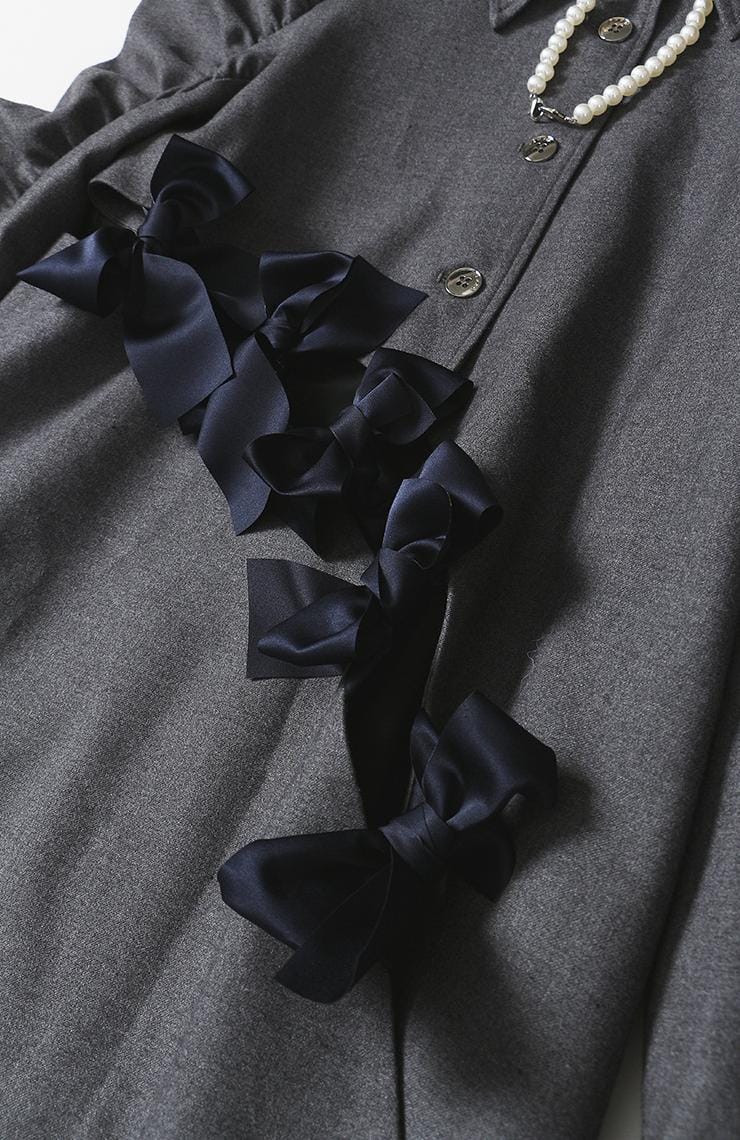 ruched long-sleeve jacket with bow detailing – BERIDE