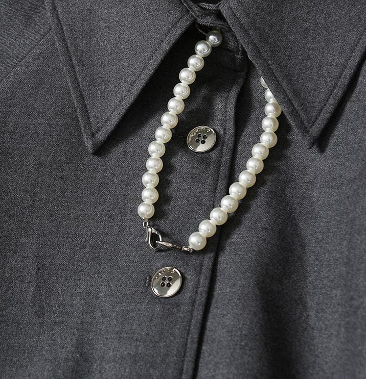 ruched long-sleeve jacket with bow detailing – BERIDE