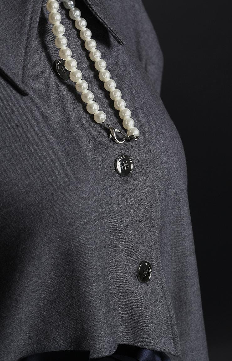 ruched long-sleeve jacket with bow detailing – BERIDE