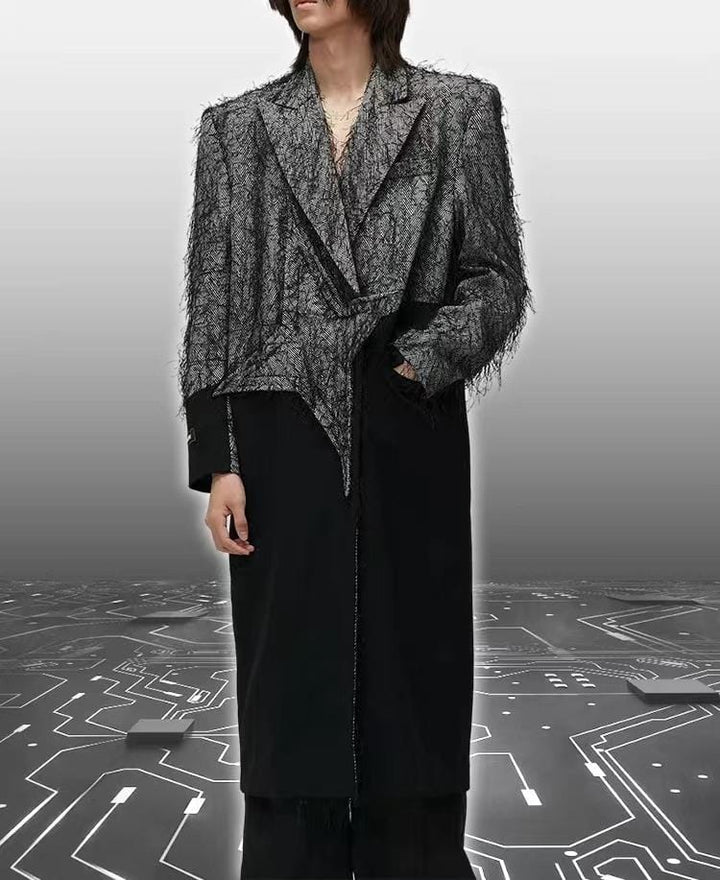 Geplooide top met uitlopende mouwen en maxi-rok set met tailleband – Rosiny 