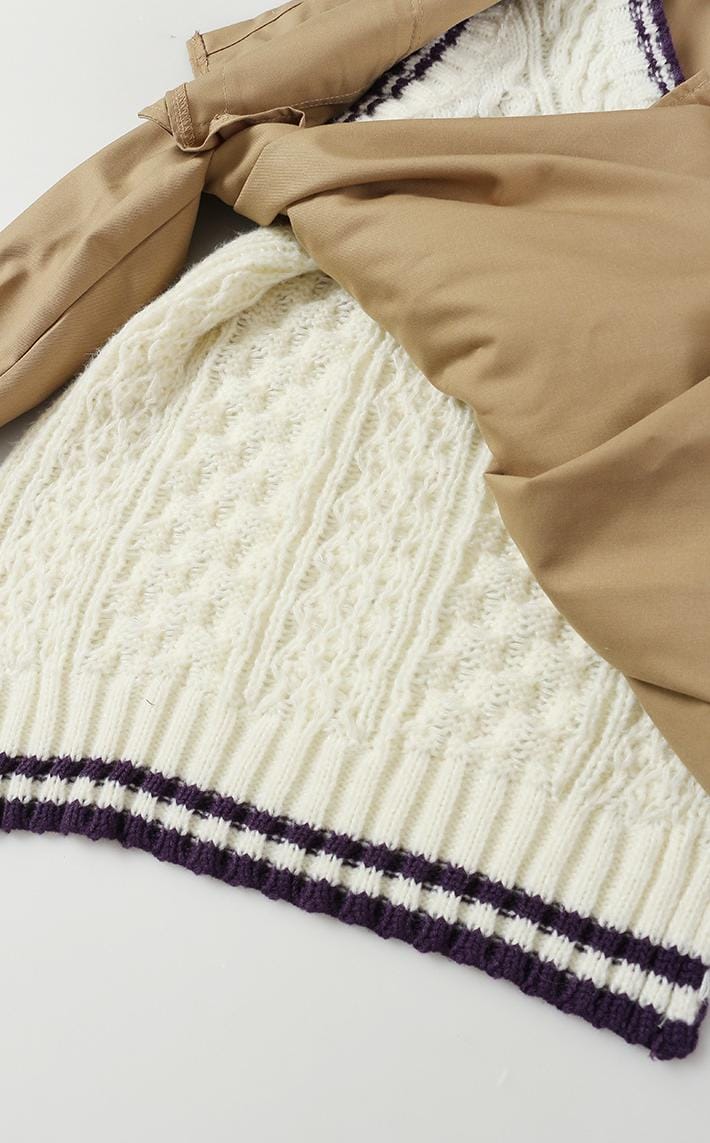 mixed-fabric asymmetric jacket with patch pocket – NIVARU