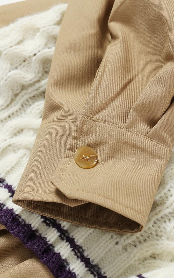 mixed-fabric asymmetric jacket with patch pocket – NIVARU