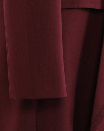 Plissiertes Oberteil mit ausgestellten Ärmeln und Maxirock-Set mit Taillengürtel – Rosiny 