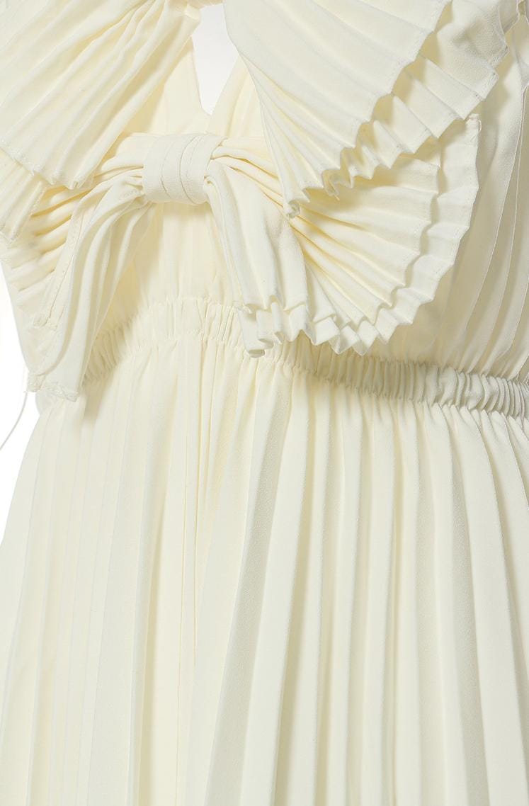 Geplooide top met uitlopende mouwen en maxi-rok set met tailleband – Rosiny 