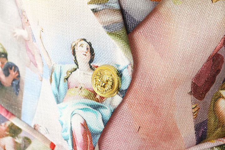 Geplooide top met uitlopende mouwen en maxi-rok set met tailleband – Rosiny 