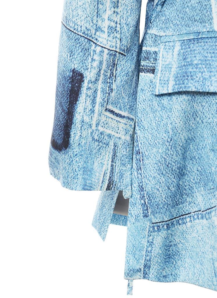 Plissiertes Oberteil mit ausgestellten Ärmeln und Maxirock-Set mit Taillengürtel – Rosiny 