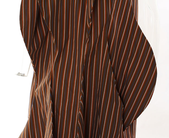 Geplooide top met uitlopende mouwen en maxi-rok set met tailleband – Rosiny 