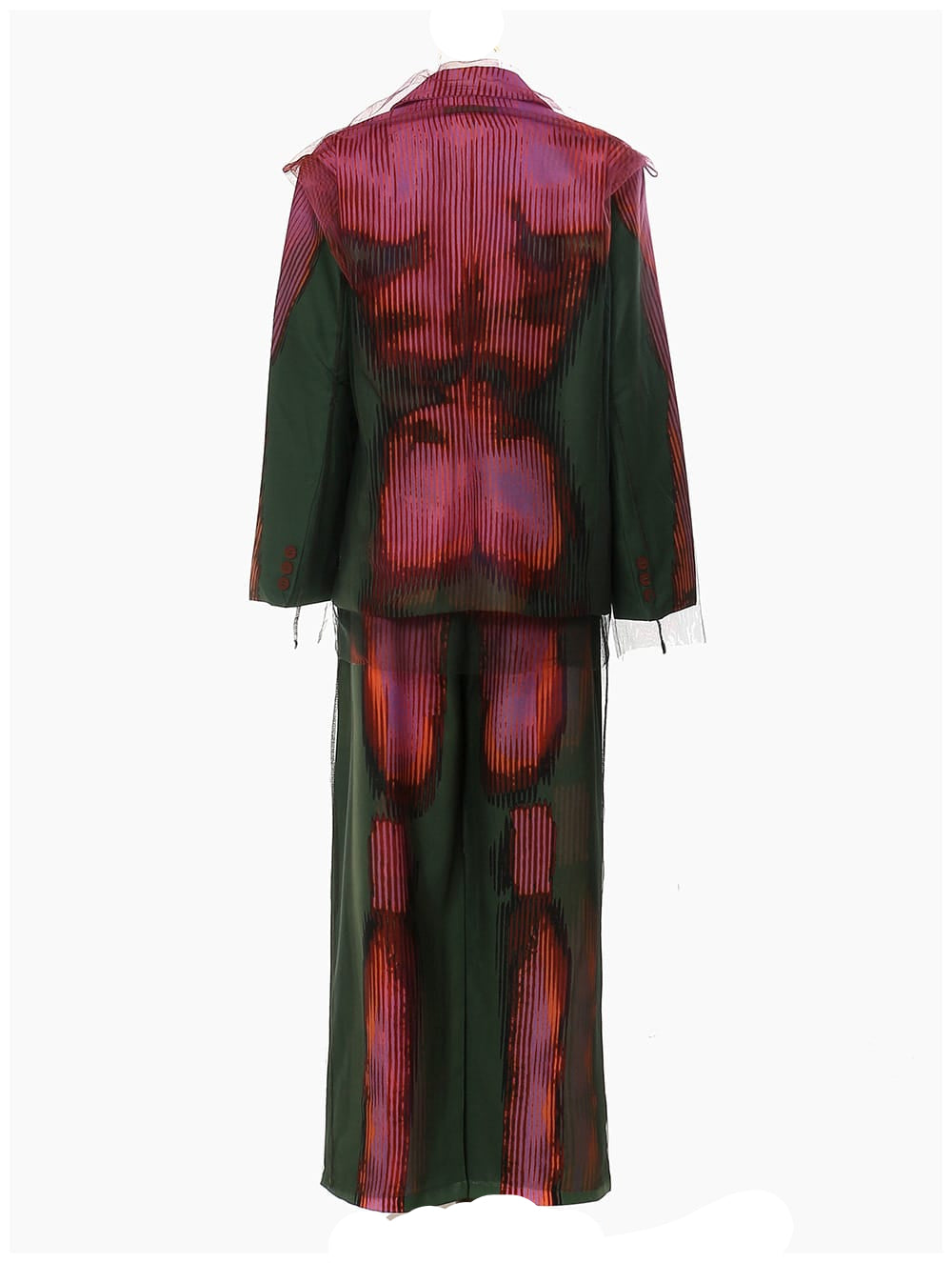 Haut à manches évasées plissées et ensemble jupe longue avec ceinture à la taille – Rosiny 