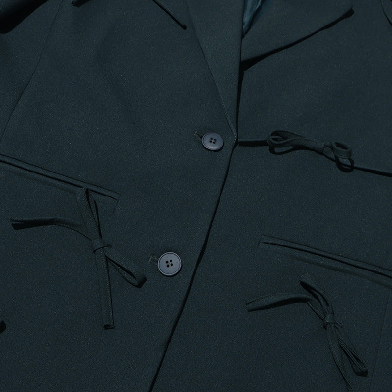 Haut à manches évasées plissées et ensemble jupe longue avec ceinture à la taille – Rosiny 