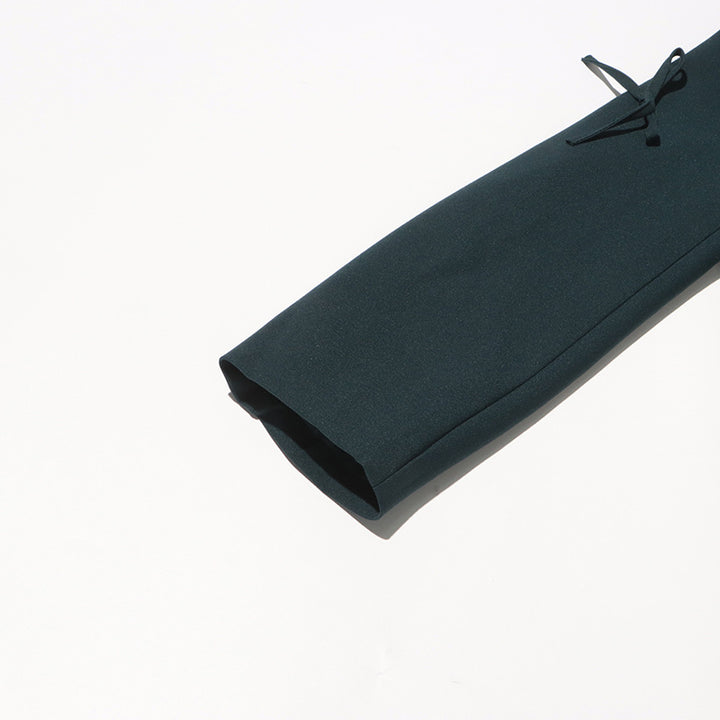 Haut à manches évasées plissées et ensemble jupe longue avec ceinture à la taille – Rosiny 