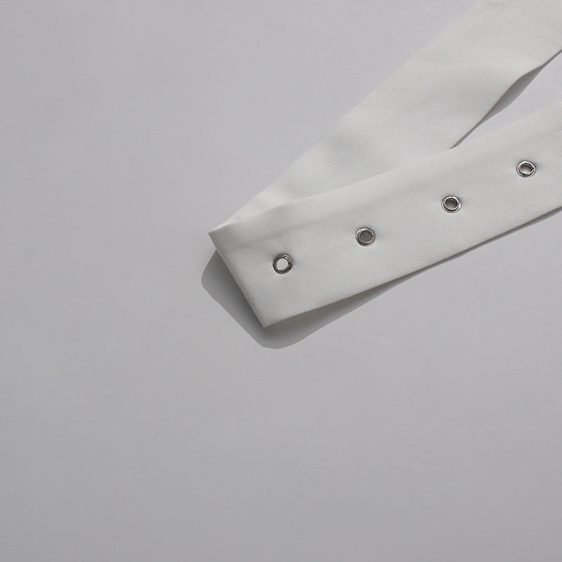 belted long blazer with floral sleeve details – CELINE