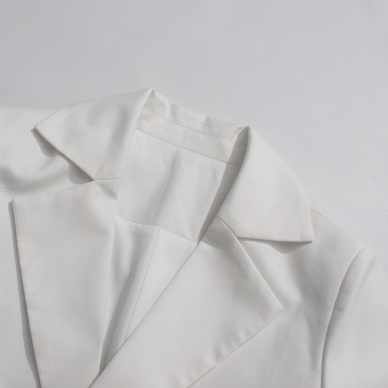 belted long blazer with floral sleeve details – CELINE