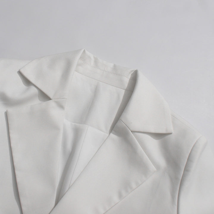 belted long blazer with floral sleeve details – CELINE