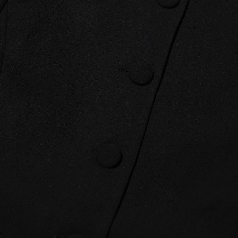 cropped button suit with beaded floral embroidery – AMARA