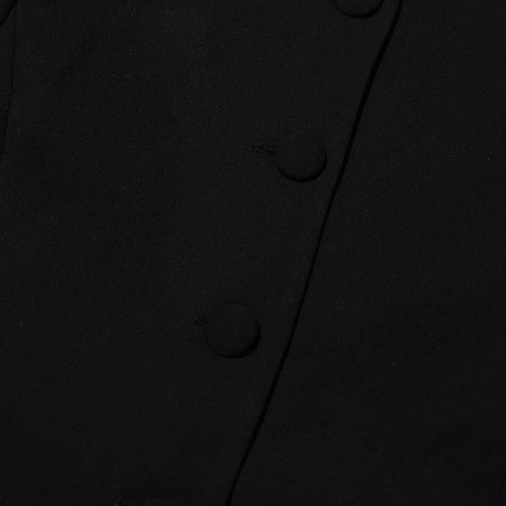 cropped button suit with beaded floral embroidery – AMARA