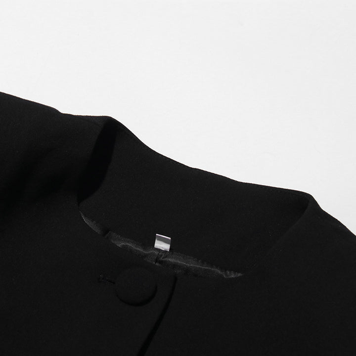 cropped button suit with beaded floral embroidery – AMARA