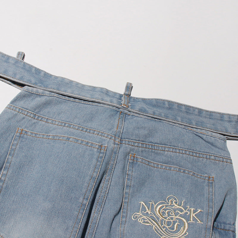 褶皱喇叭袖上衣和高腰裙套装，配腰带 – Rosiny 